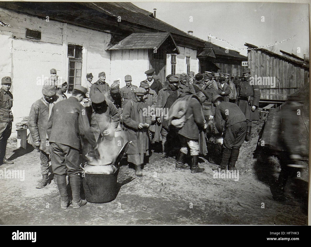 This image from World War I depicts prisoners of war and returning ...