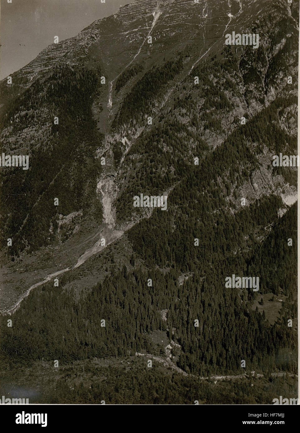 Blick von der deutschen Kanzel auf das Seebachtal, Grenzwiese mit dem Gregnedulhang. (15-7.1917.) 15800723) Stock Photo
