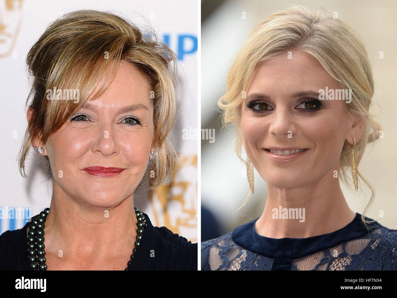 File photos of Amanda Burton (left) and Emilia Fox as the Silent Witness stars both agree it would be weird to see their respective characters join forces in a future version of the crime drama series. Stock Photo