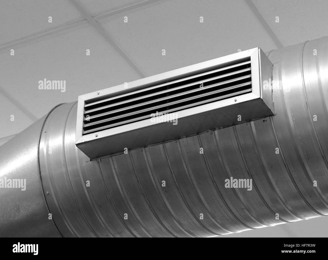 tube of an air conditioning system in an industrial factory Stock Photo