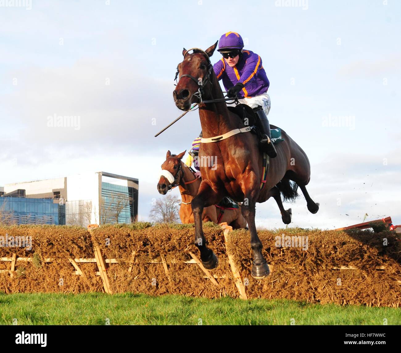 Saturnas ridden by Paul Townend before winning the Paddy Power Future Champions Novice Hurdle during day two of the Christmas Festival at Leopardstown Racecourse. Stock Photo