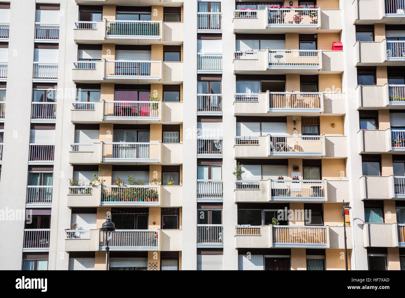 facade of an apartment building with balconies Stock Photo - Alamy