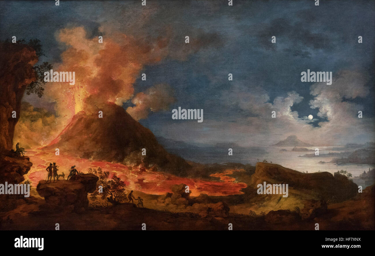 Antonio Carnicero (1748-1815), Eruption of Mount Vesuvius on May 14th 1771, n.d. Stock Photo