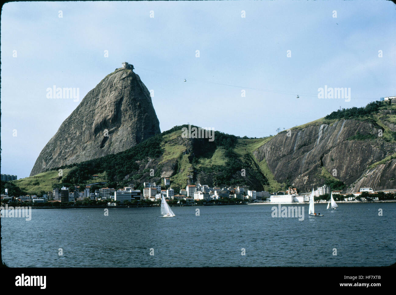 Partial view upon Rio de Janeiro, Brazil with Sugarloaf (Pão de Açúcar). Stock Photo