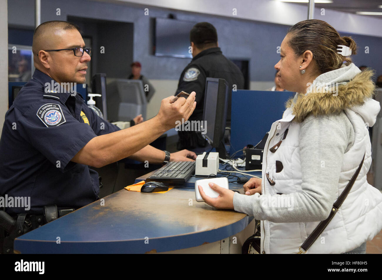 San Ysidro CBP San Diego Operations U.S. Customs and Border Protection officer processes
