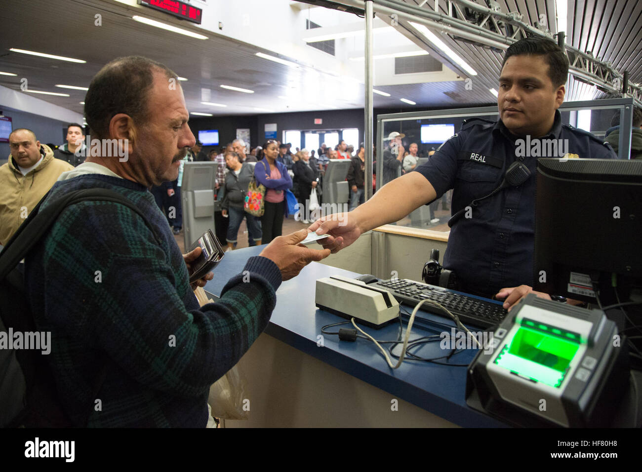 San Ysidro CBP San Diego Operations U.S. Customs and Border Protection officer processes