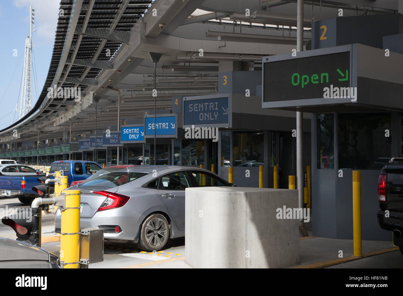San Ysidro CBP San Diego Operations Vehicles cross the border at
