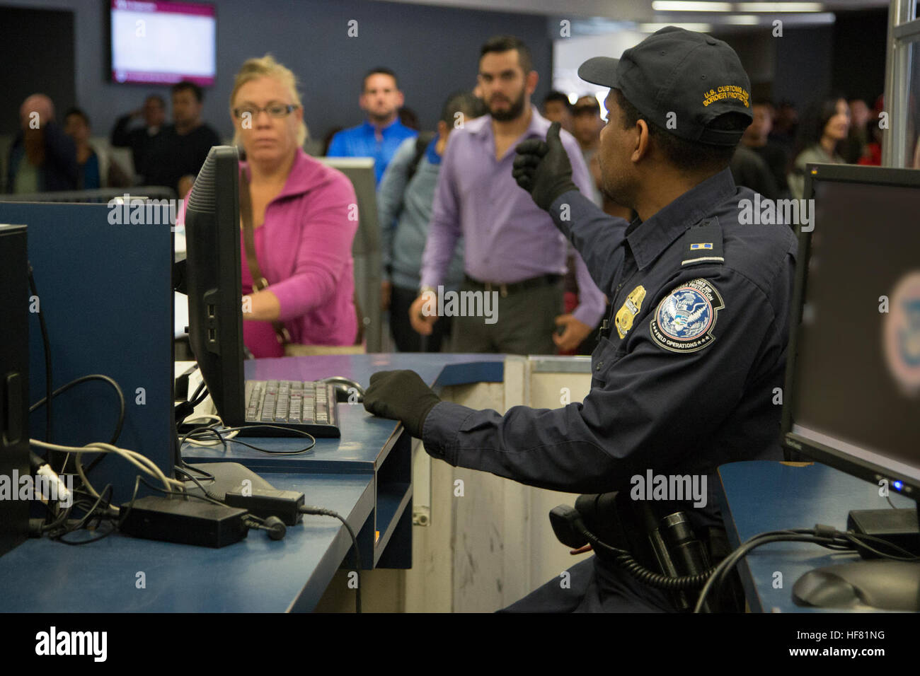 San Ysidro CBP San Diego Operations U.S. Customs and Border Protection officer processes