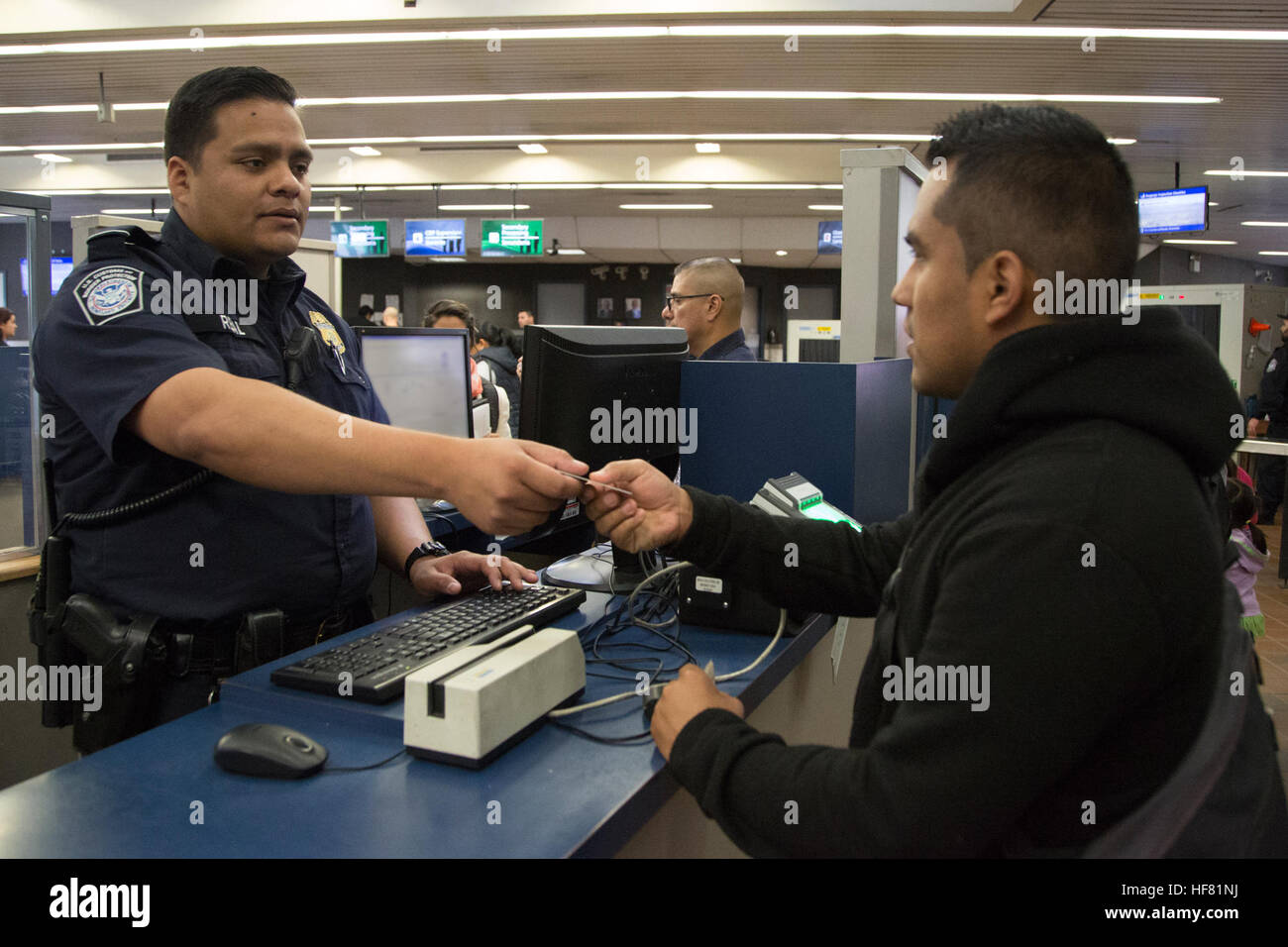 San Ysidro CBP San Diego Operations U.S. Customs and Border Protection officer processes
