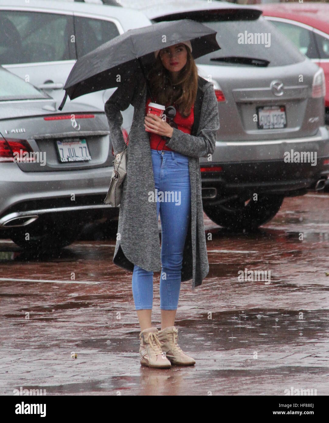 Blanca Blanco visits a Starbucks store and poses for pictures Featuring