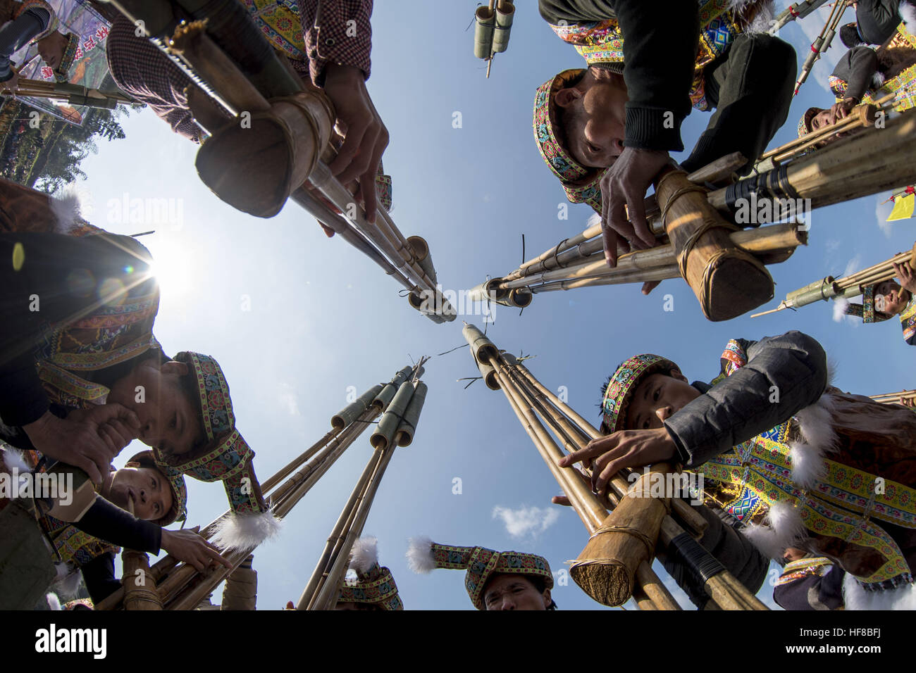 Congjiang, China. 27th Dec, 2016. More than 2,000 people of ethnic ...