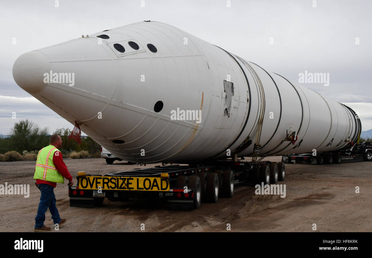 Dec 29, 2016. Tucson AZ. An inert space shuttle solid rocket booster ...