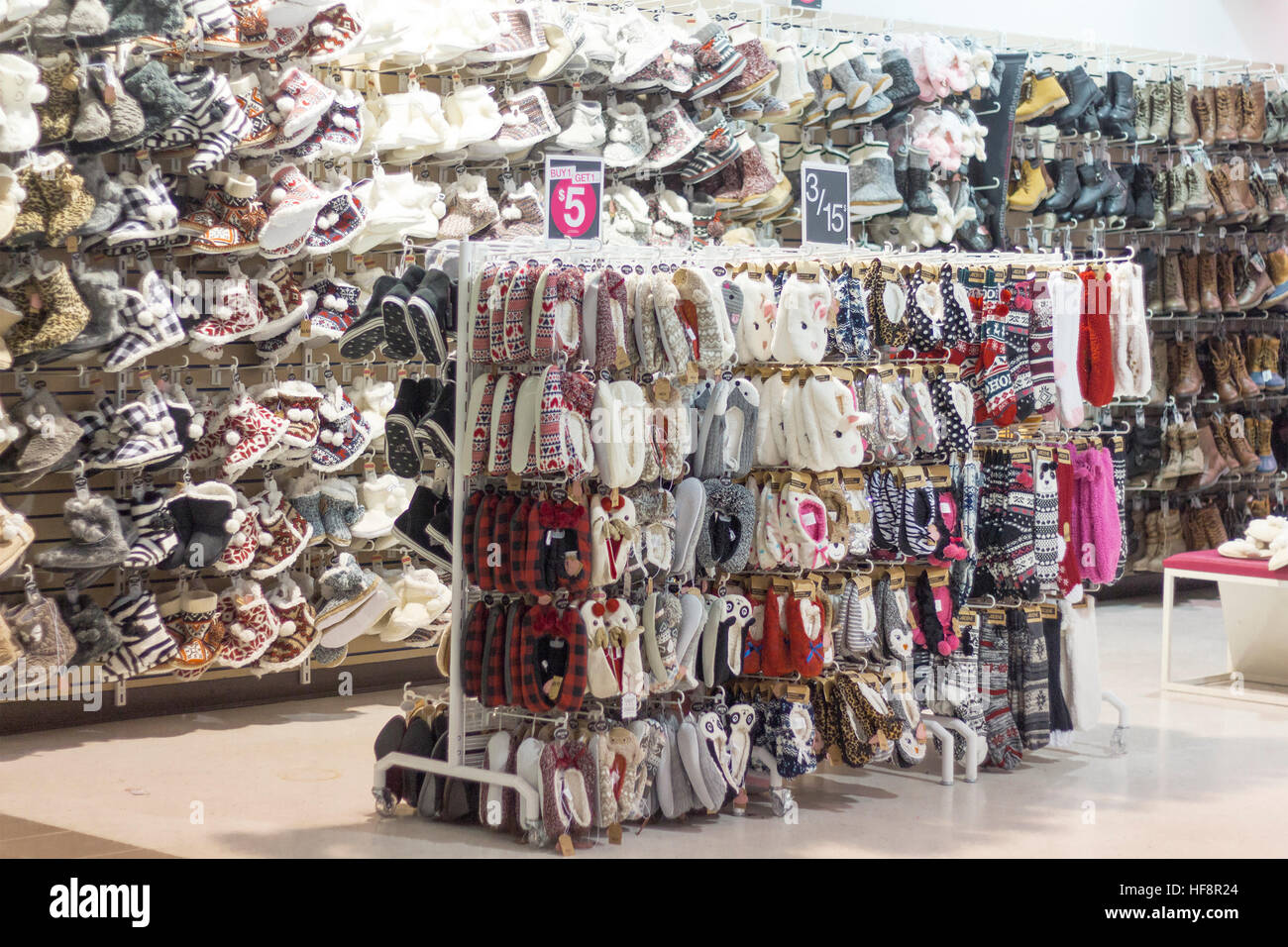 Slippers for sale at Ardene's, a woman's clothing store in the Lindsay  Square Mall in Lindsay, Ontario, Canada Stock Photo - Alamy