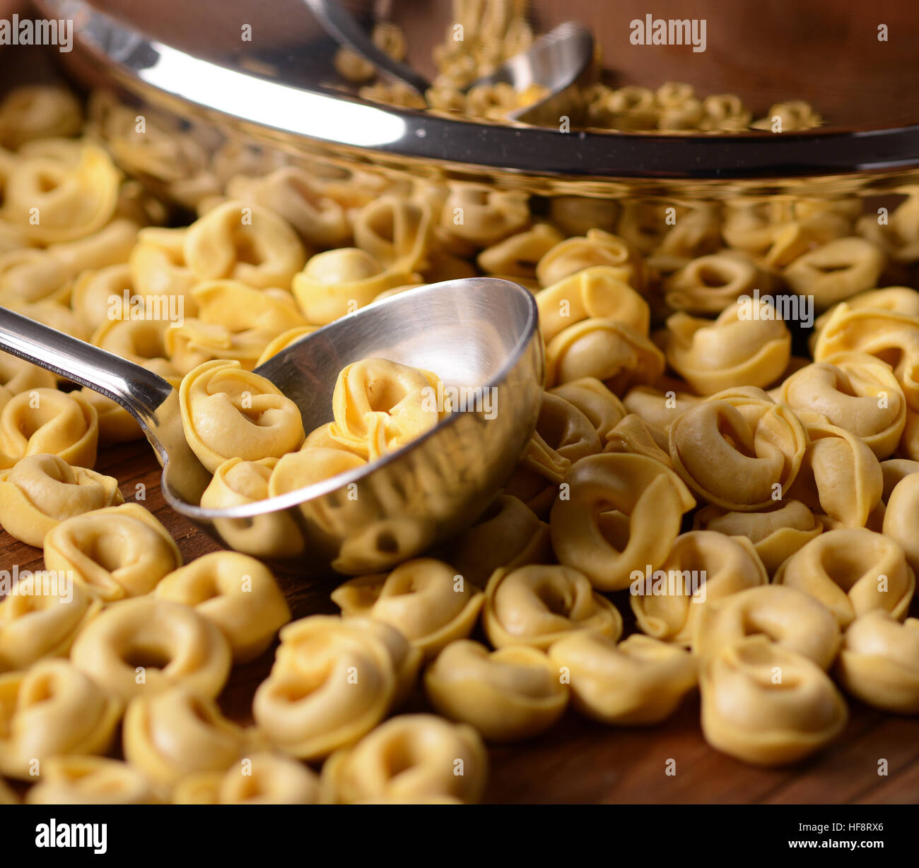 Uncooked homemade tortellini traditional Italian food Stock Photo Alamy
