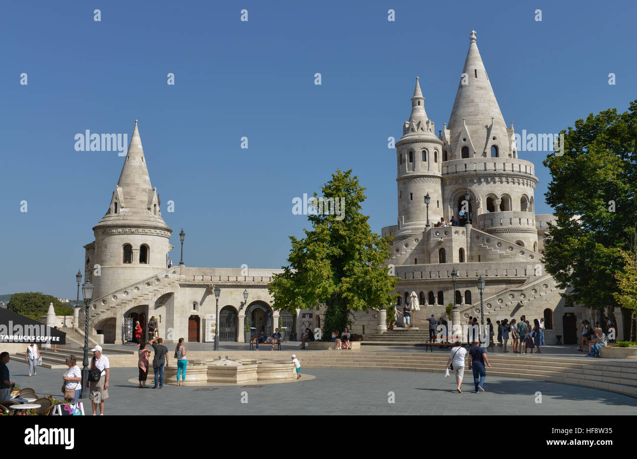 Fischerbastei, Burgberg, Budapest, Ungarn, Fishing bastion, castle mountain, Hungay Stock Photo