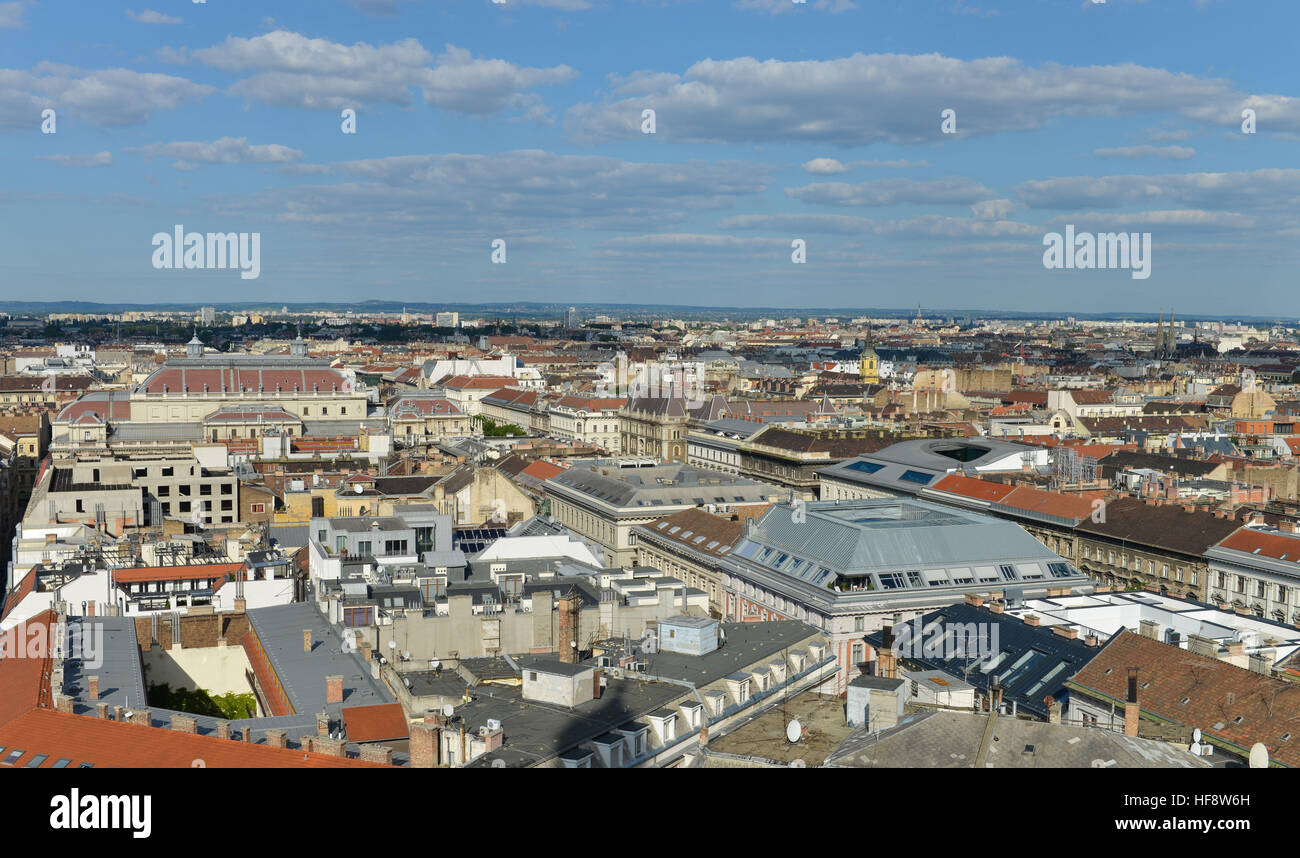 Panorama, Daecher, Budapest, Ungarn, roofs, Hungarian Stock Photo