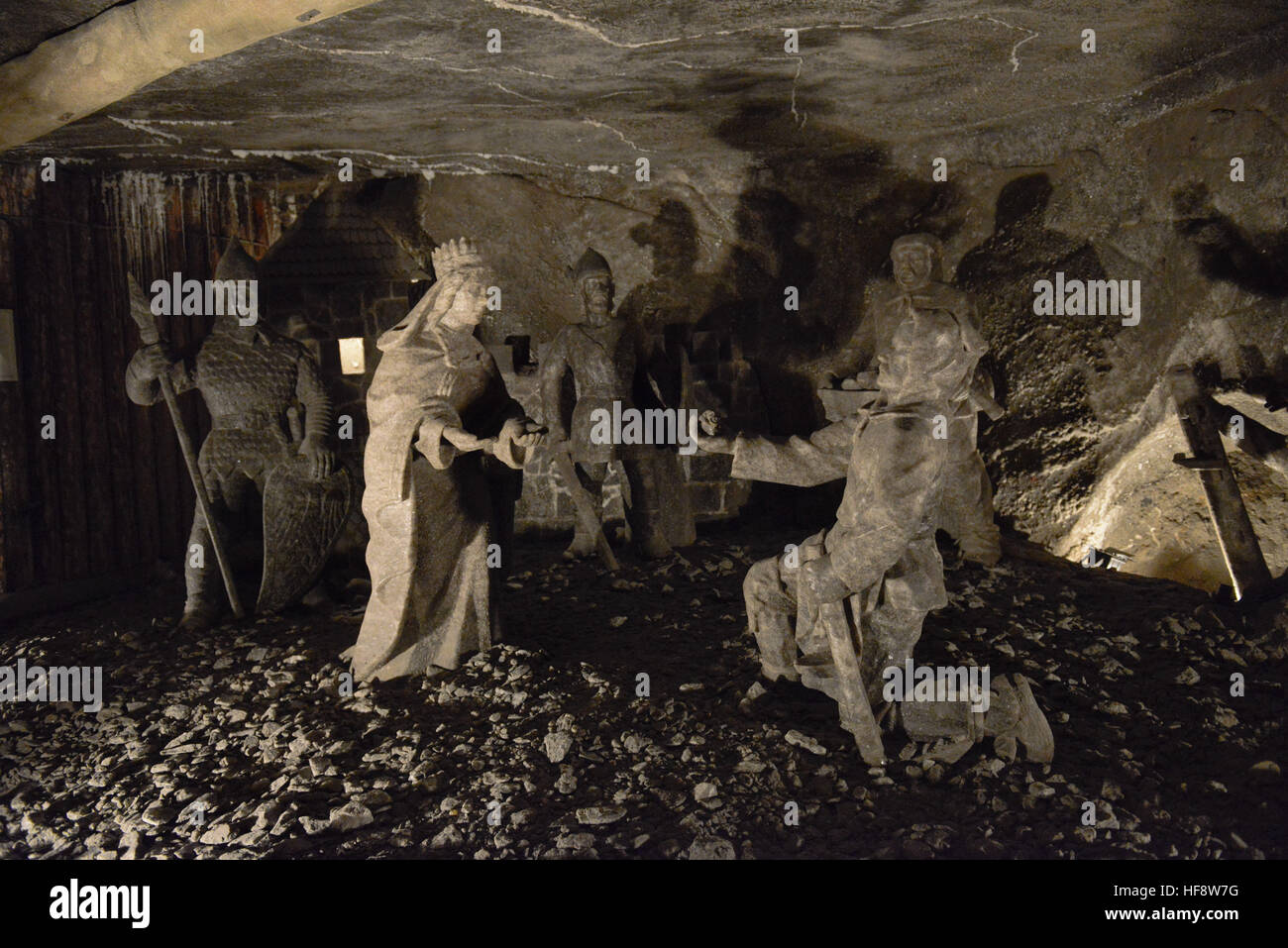 Salzfigur, Kinga, Salzmine, Wieliczka, Polen, Salt figure, salt mine, Poland Stock Photo