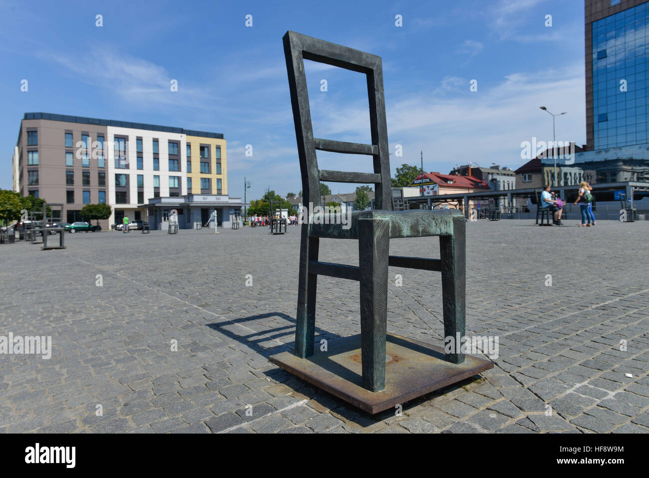 Mahnmal, Platz der Ghettohelden, Krakau, Polen, Memorial, place of the ghetto heroes, Cracow, Poland Stock Photo