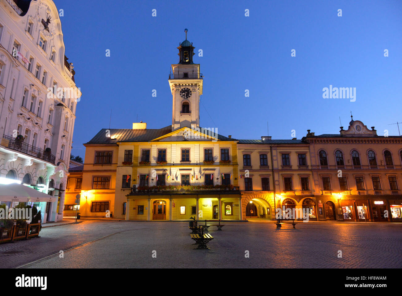 Rathaus, Marktplatz, Cieszyn, Polen, City hall, marketplace, Poland Stock Photo