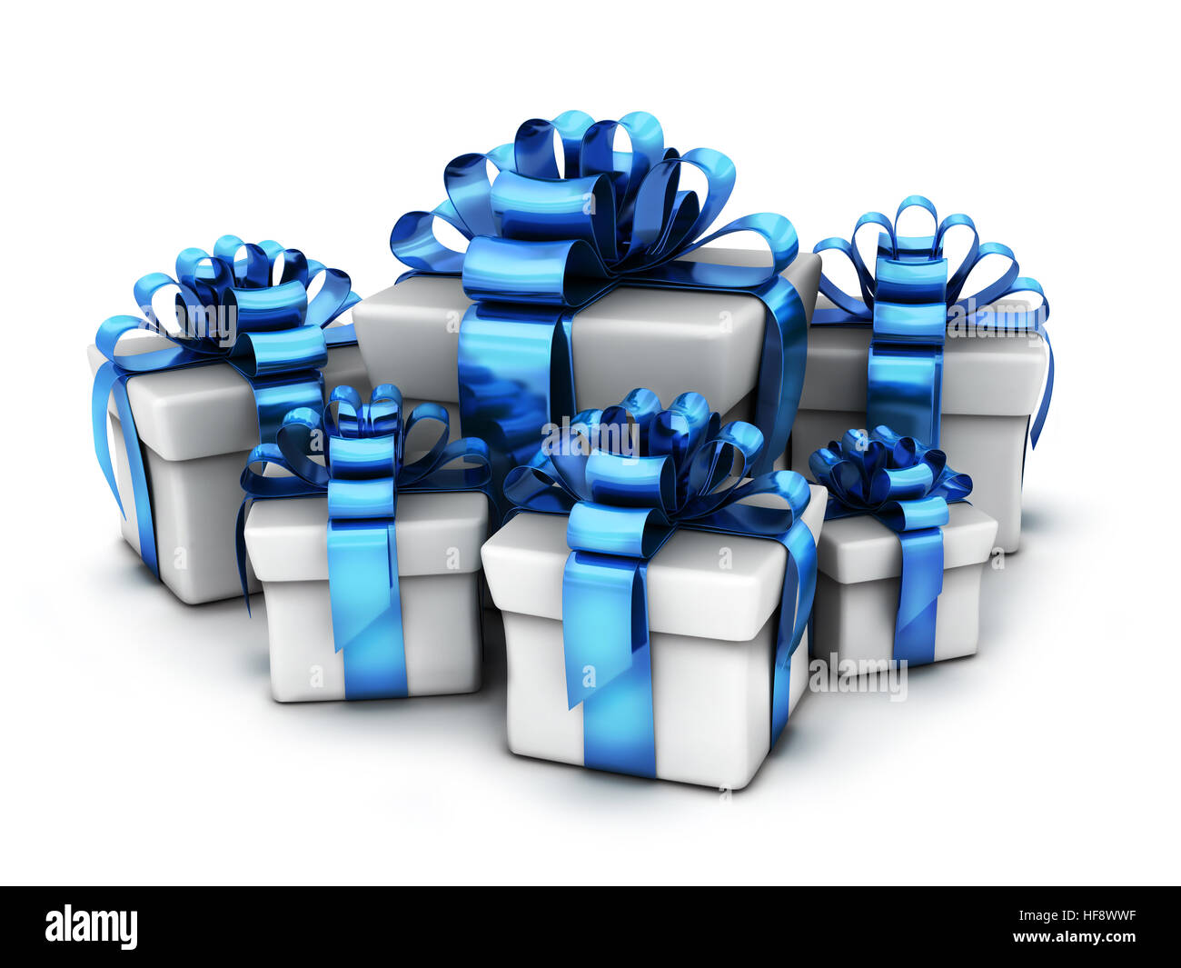 Christmas presents in blue Cut Out Stock Images & Pictures - Page 2 - Alamy