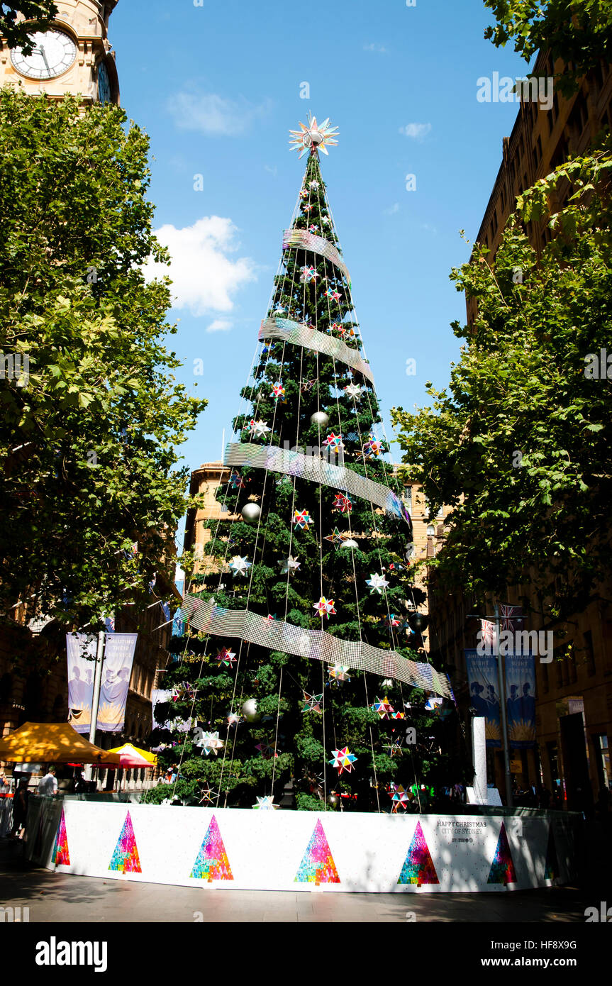 Christmas Tree Sydney Australia Stock Photo Alamy