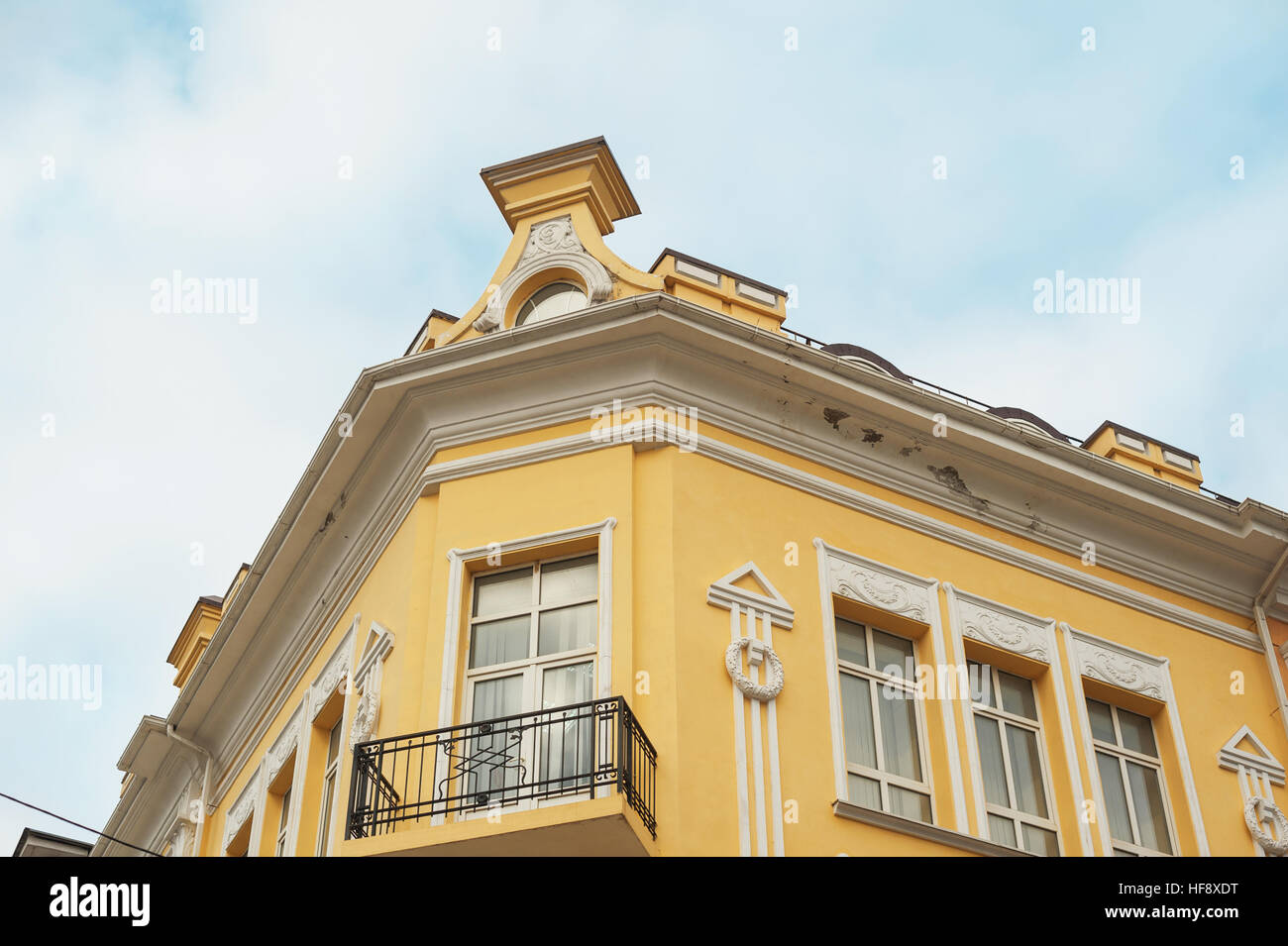architectural historic building with window and balcony Stock Photo