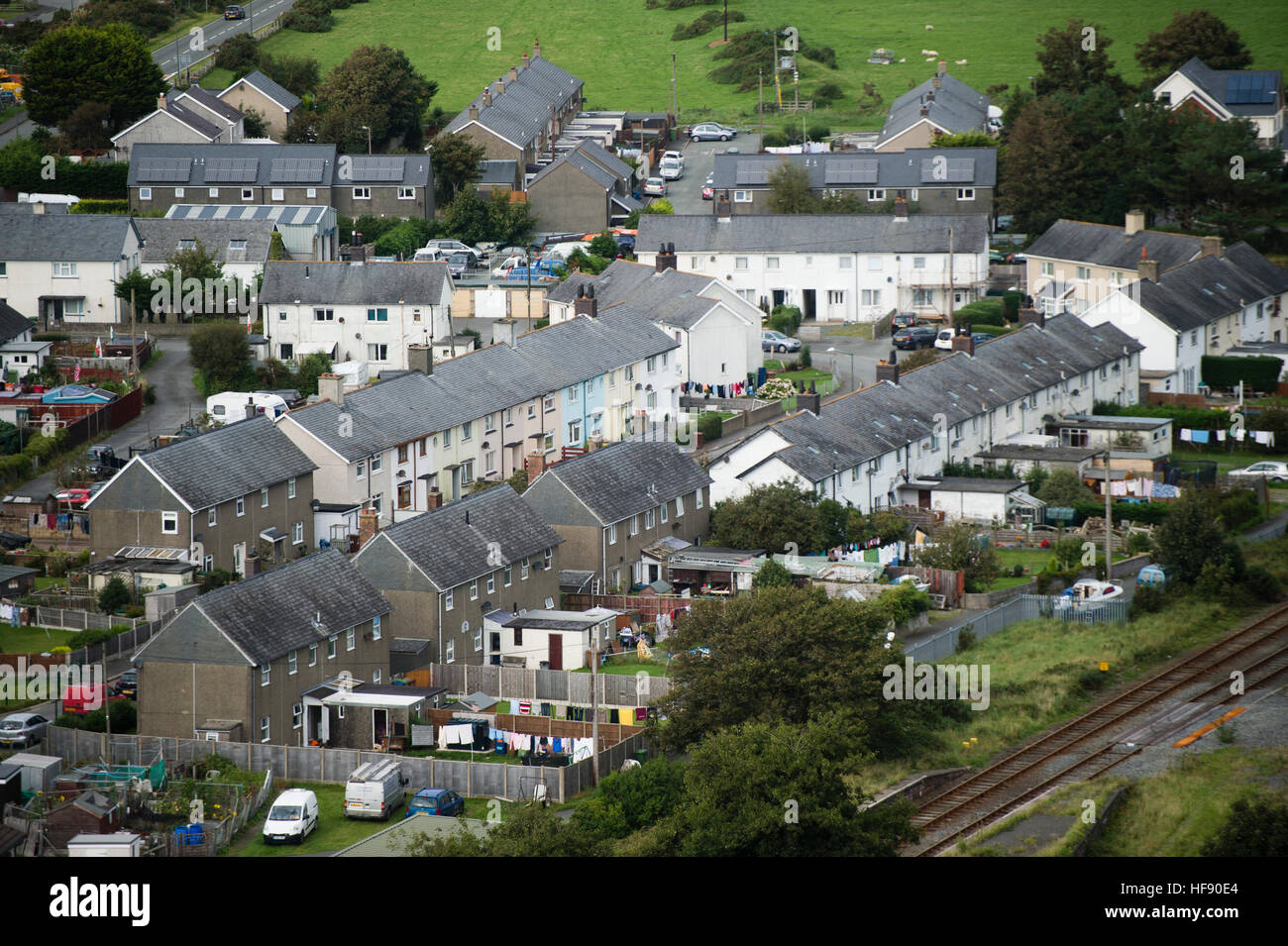 Social housing / Council houses in Harlech, Gwynedd, Wales, UK Stock
