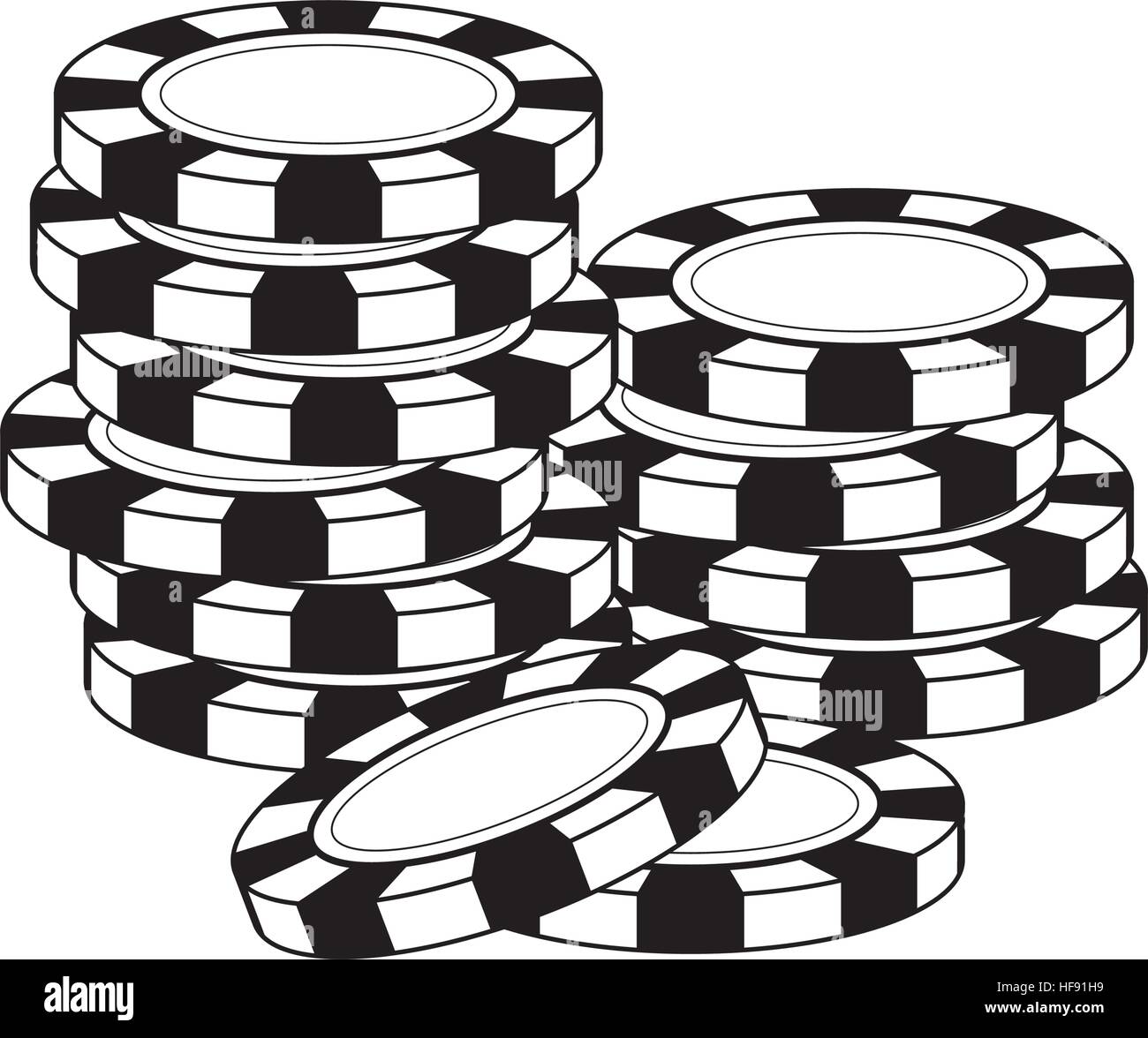 Casino chips concept icon vector illustration graphic design Stock