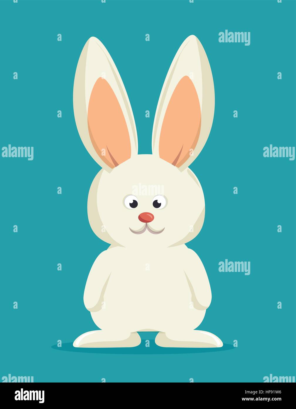bunny cartoon white rabbit vector illustration eps 10 Stock Vector ...