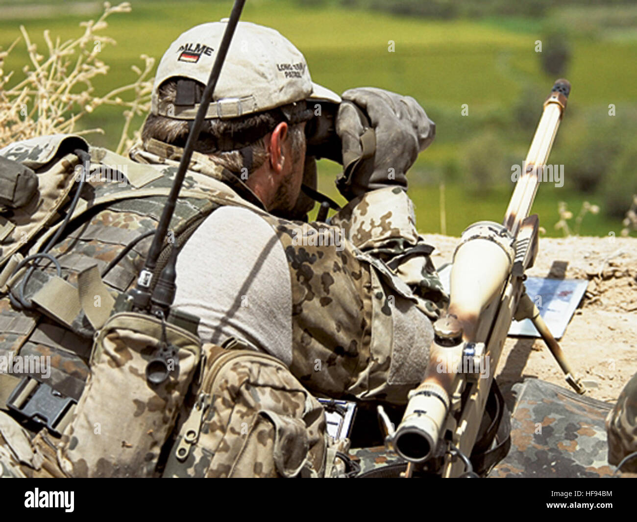 Bundeswehr sniper watching Stock Photo - Alamy