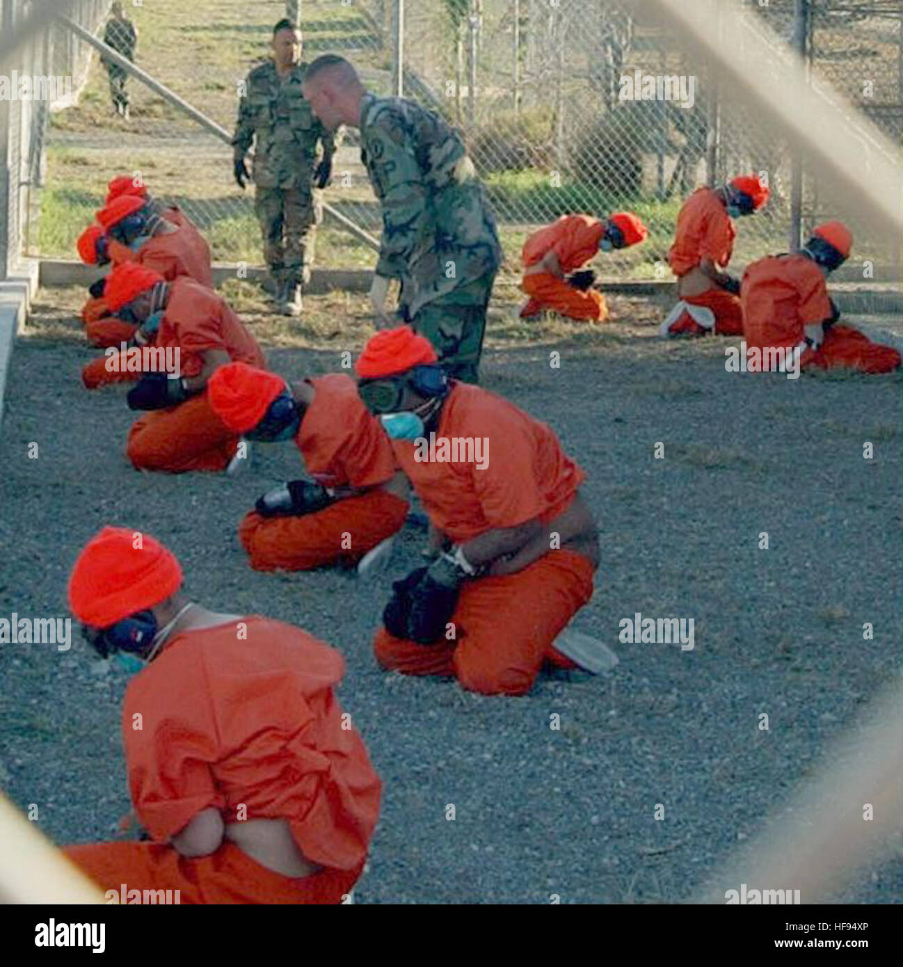 Camp xray detainees Stock Photo Alamy