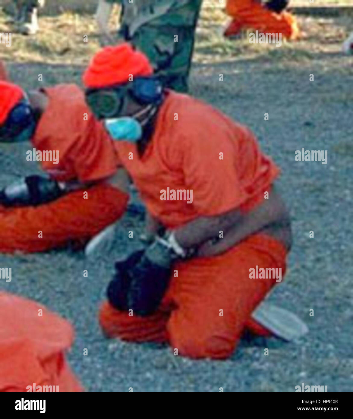 Camp xray detainees cropped Stock Photo Alamy