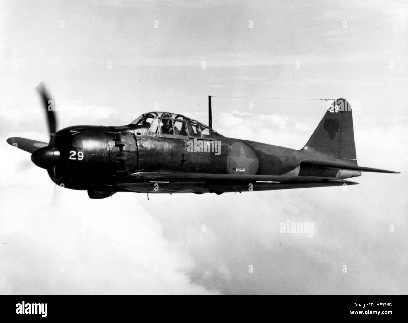 Captured Mitsubishi A6M5 in flight 1944 Stock Photo - Alamy