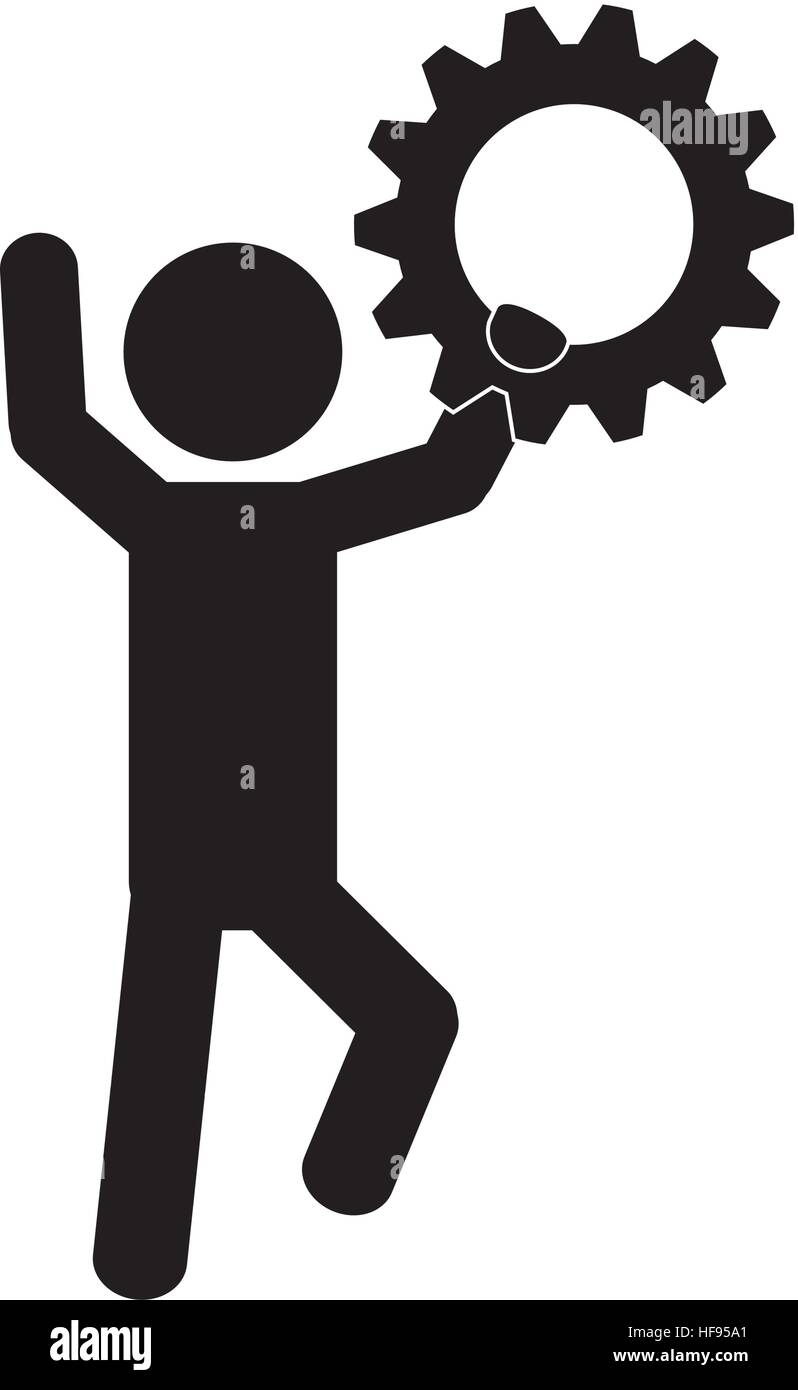 man and gear icon Stock Vector Image & Art - Alamy