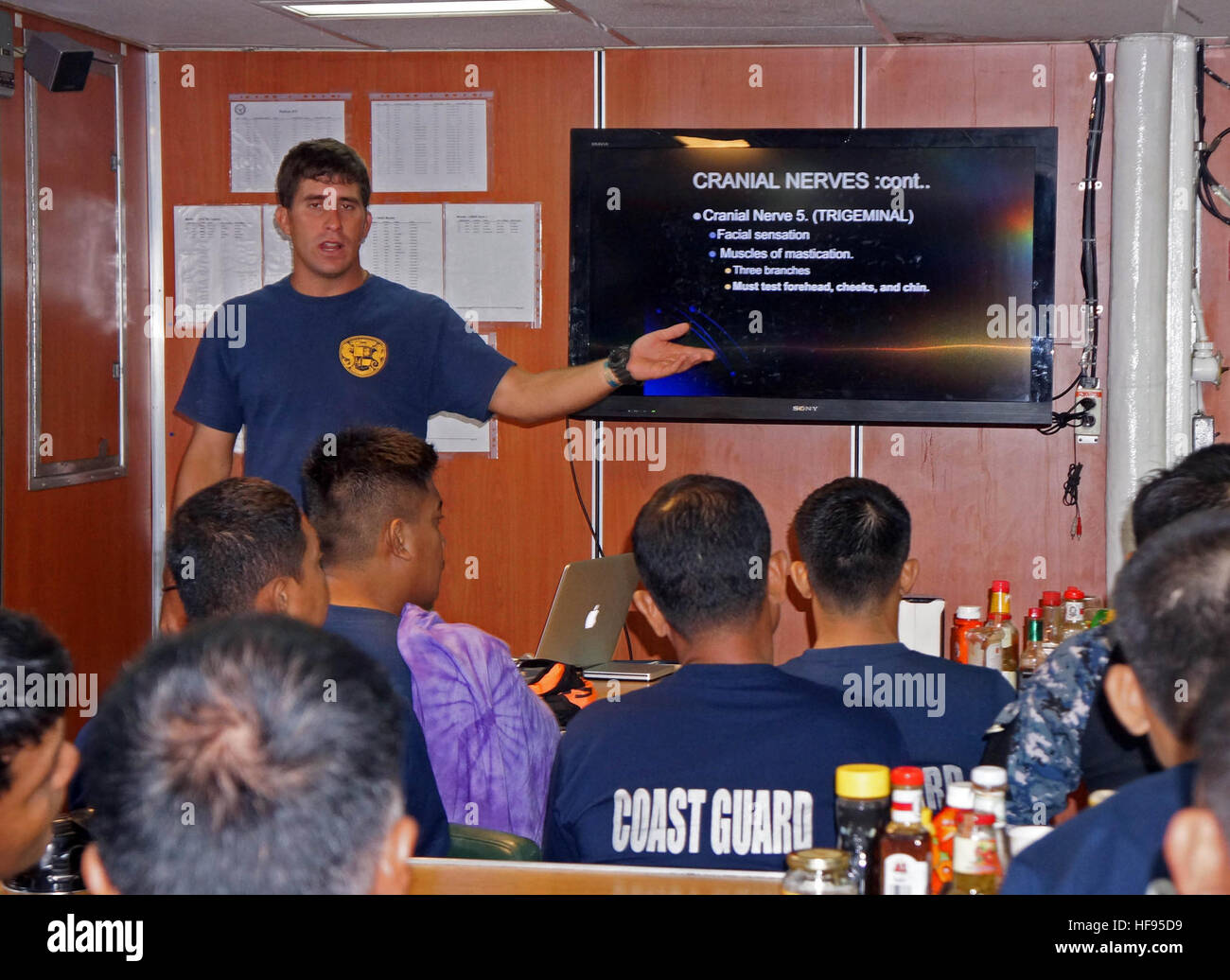 Hospital Corpsman 1st Class Blake Miller, a diving medical technician