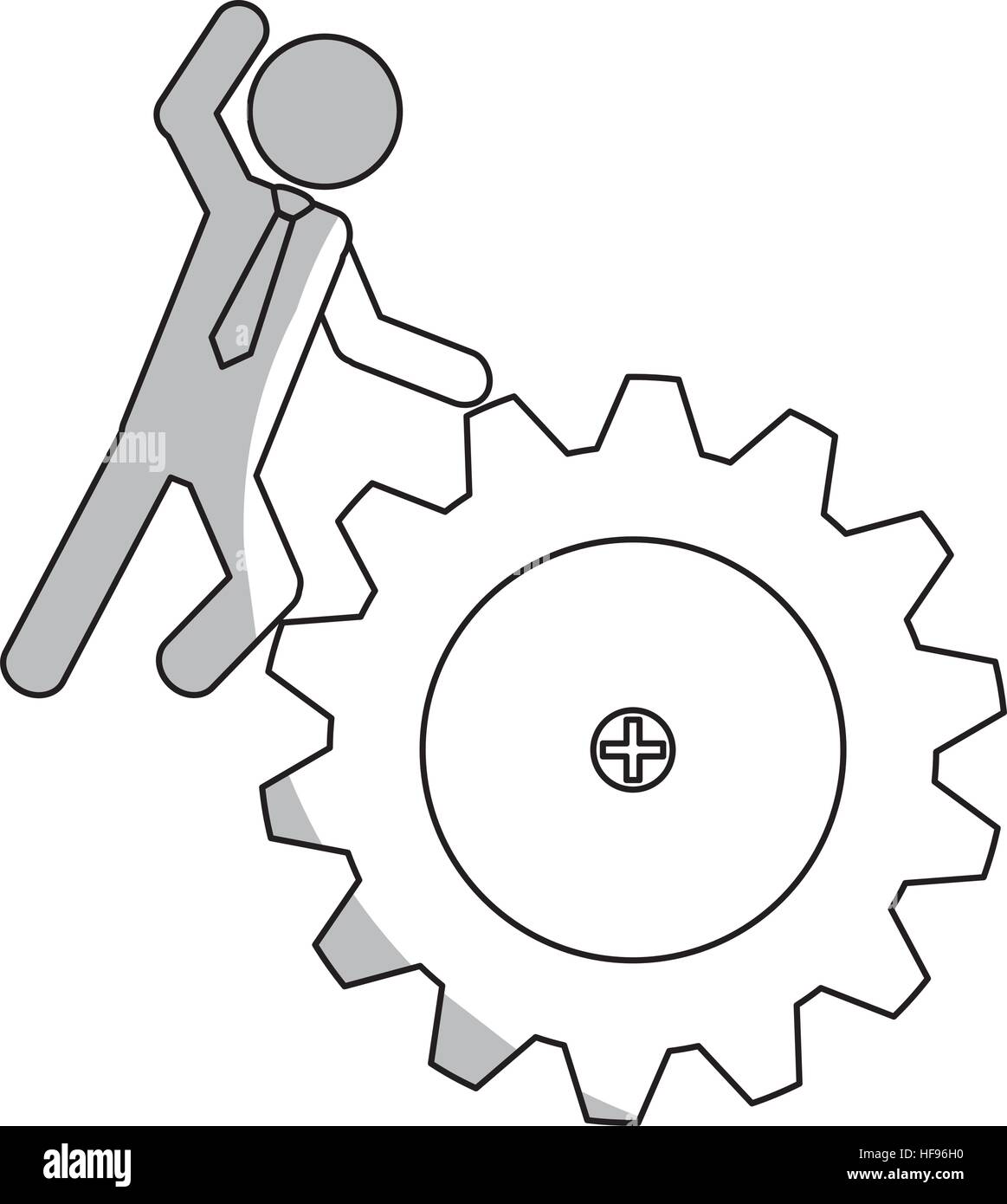 person and gear icon Stock Vector Image & Art - Alamy