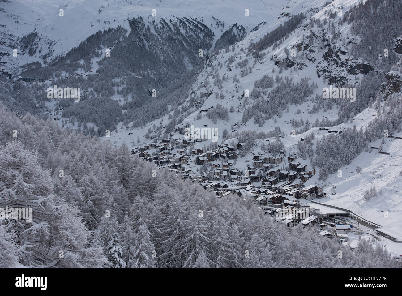 mountain matterhorn zermatt switzerland with fresh snow on beautiful