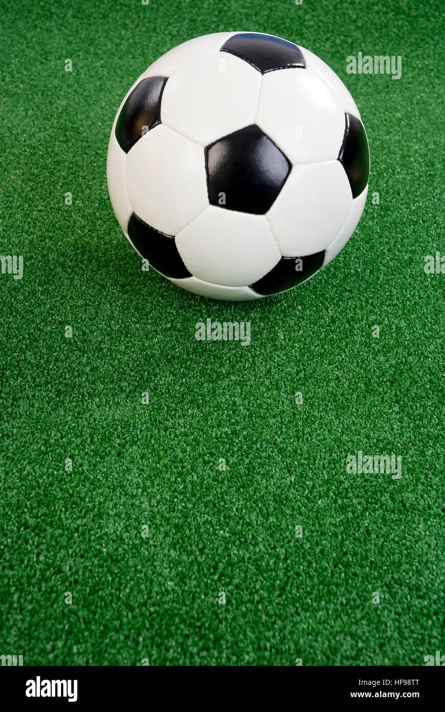 Soccer ball on synthetic turf Stock Photo Alamy