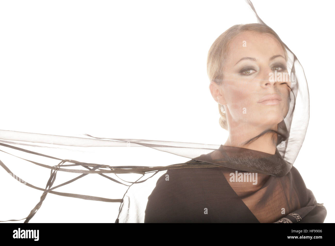 Beauty portrait, woman wearing veil Stock Photo - Alamy