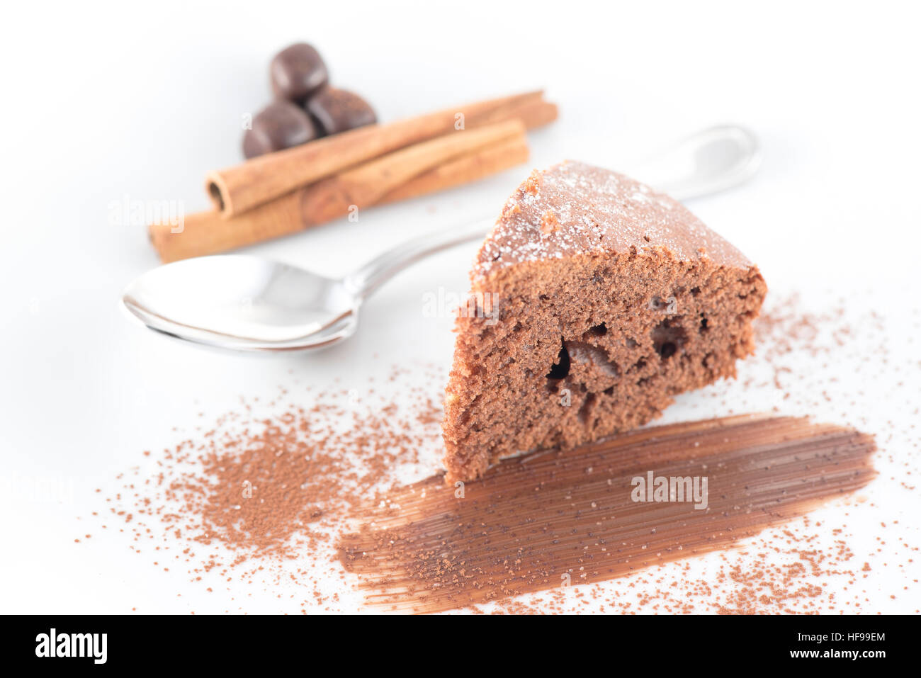 Cocoa Cake with cinnamon and chocolates Stock Photo Alamy