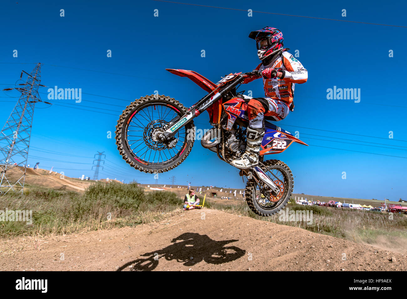 motocross rider in the race Stock Photo - Alamy