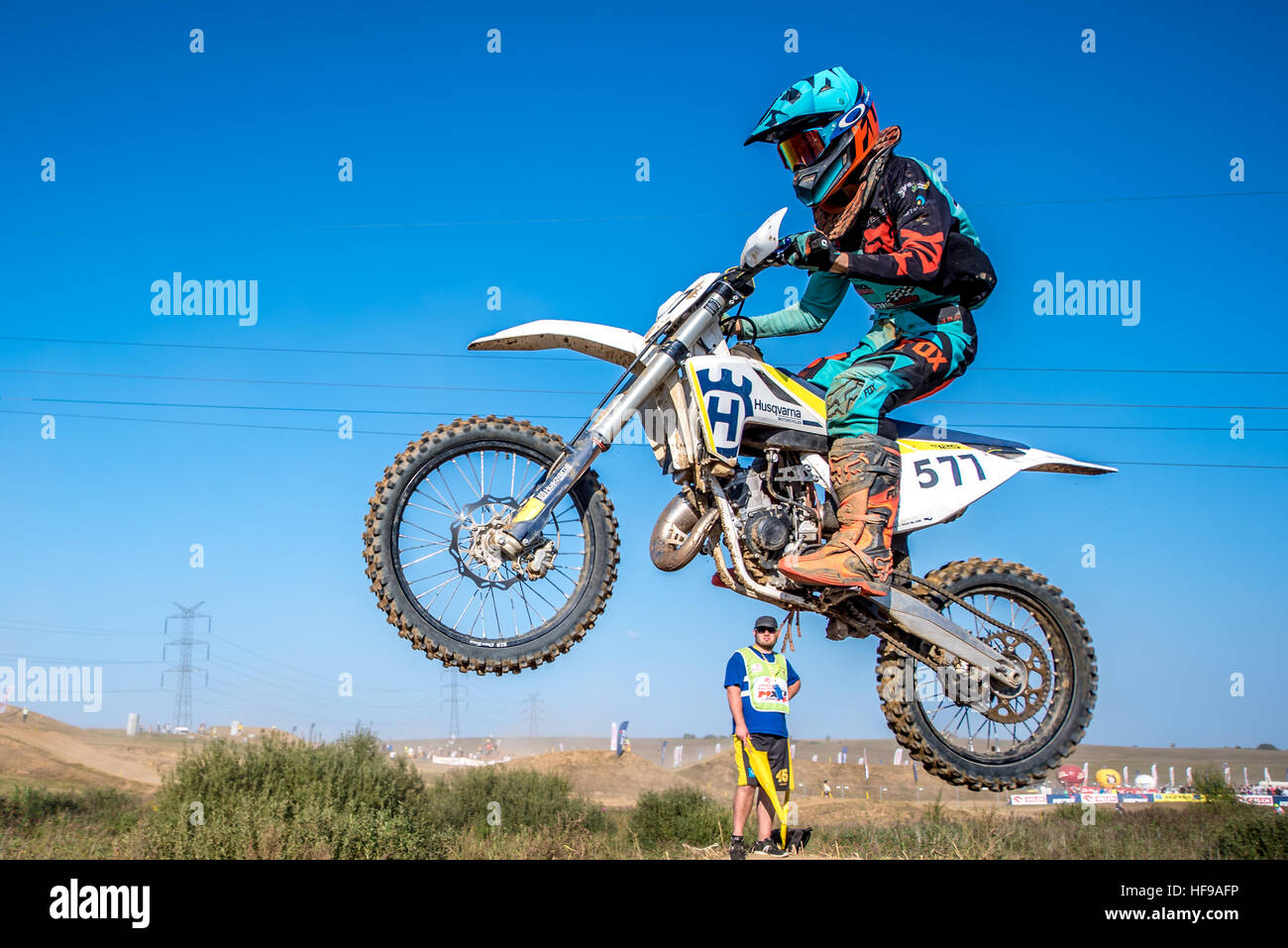 motocross rider in the race Stock Photo - Alamy