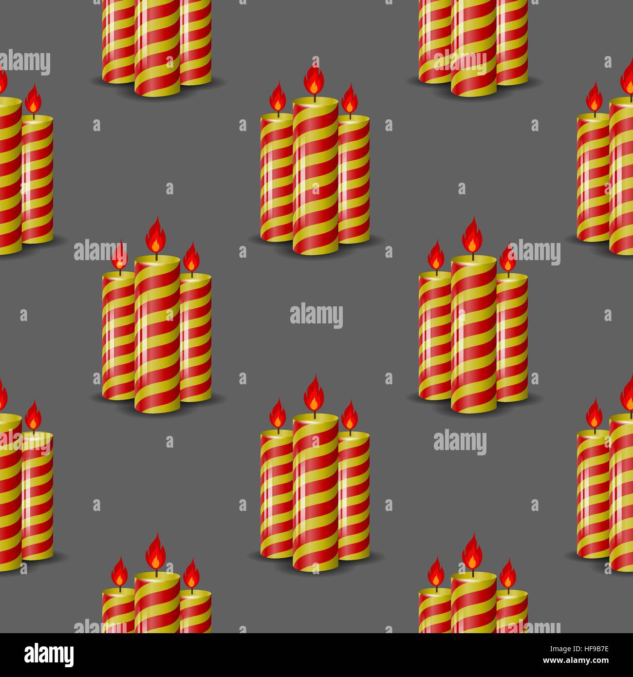 Candles Pattern Red Color Yellow frosting Stock Vector Images - Alamy