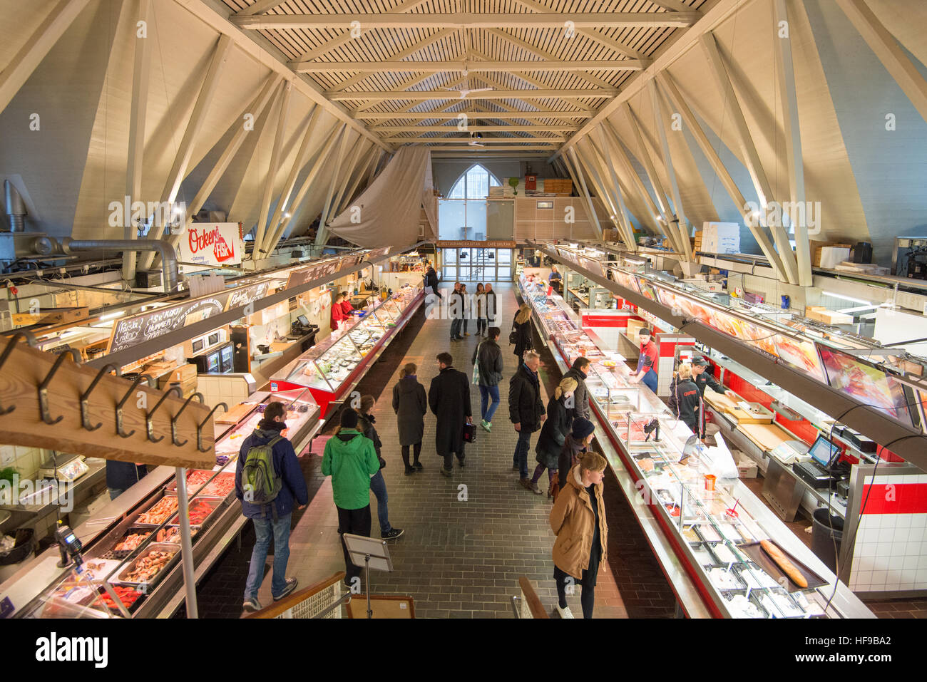 Feskekorka a famous indoor fish market in Gothenburg, Sweden Stock