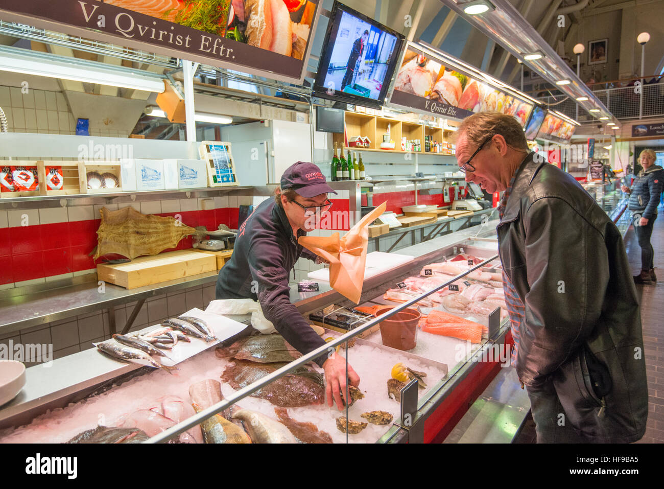 Feskekorka a famous indoor fish market in Gothenburg, Sweden Stock