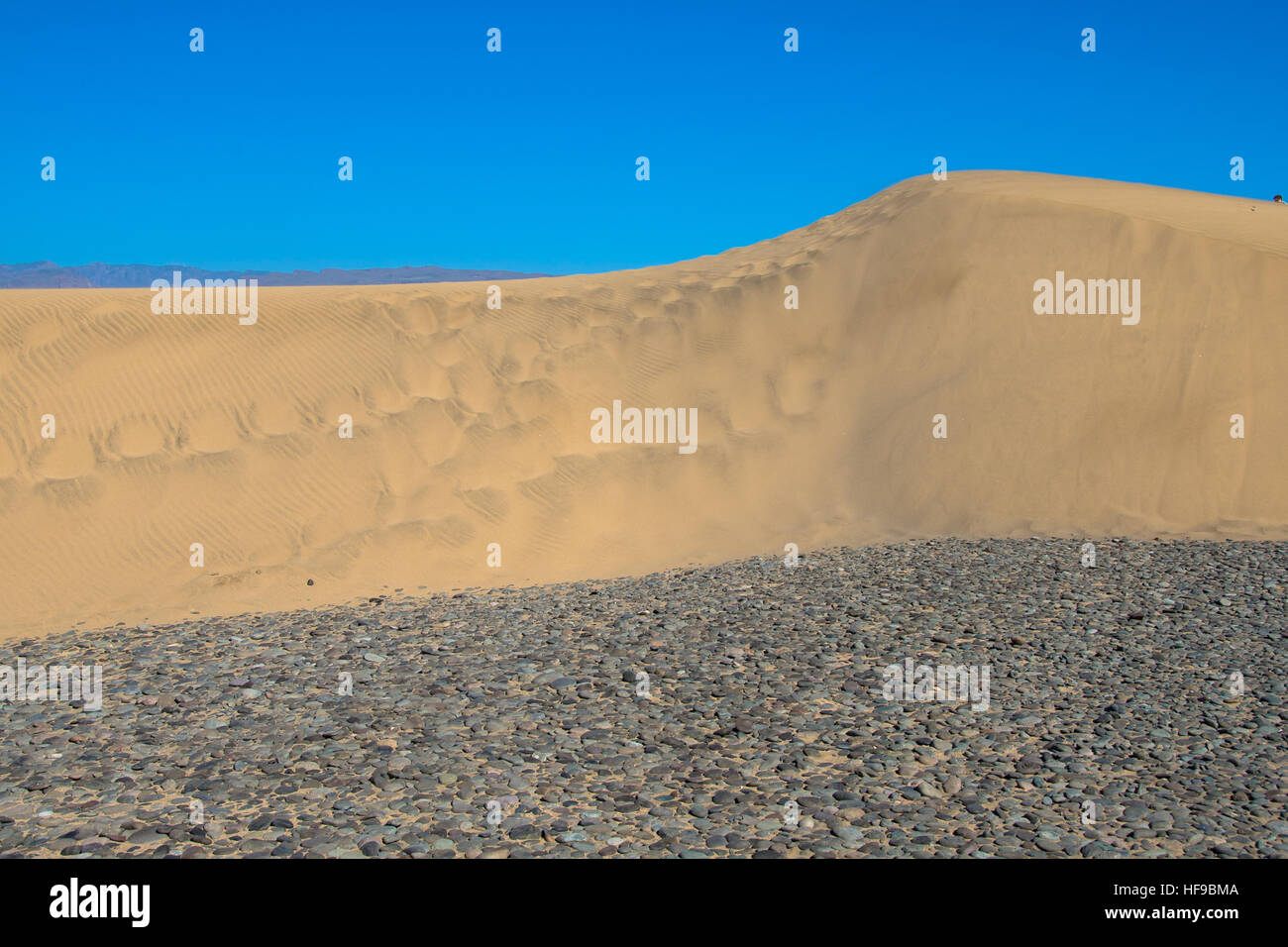 sand dunes at maspalomas at gran canaria in spain Stock Photo