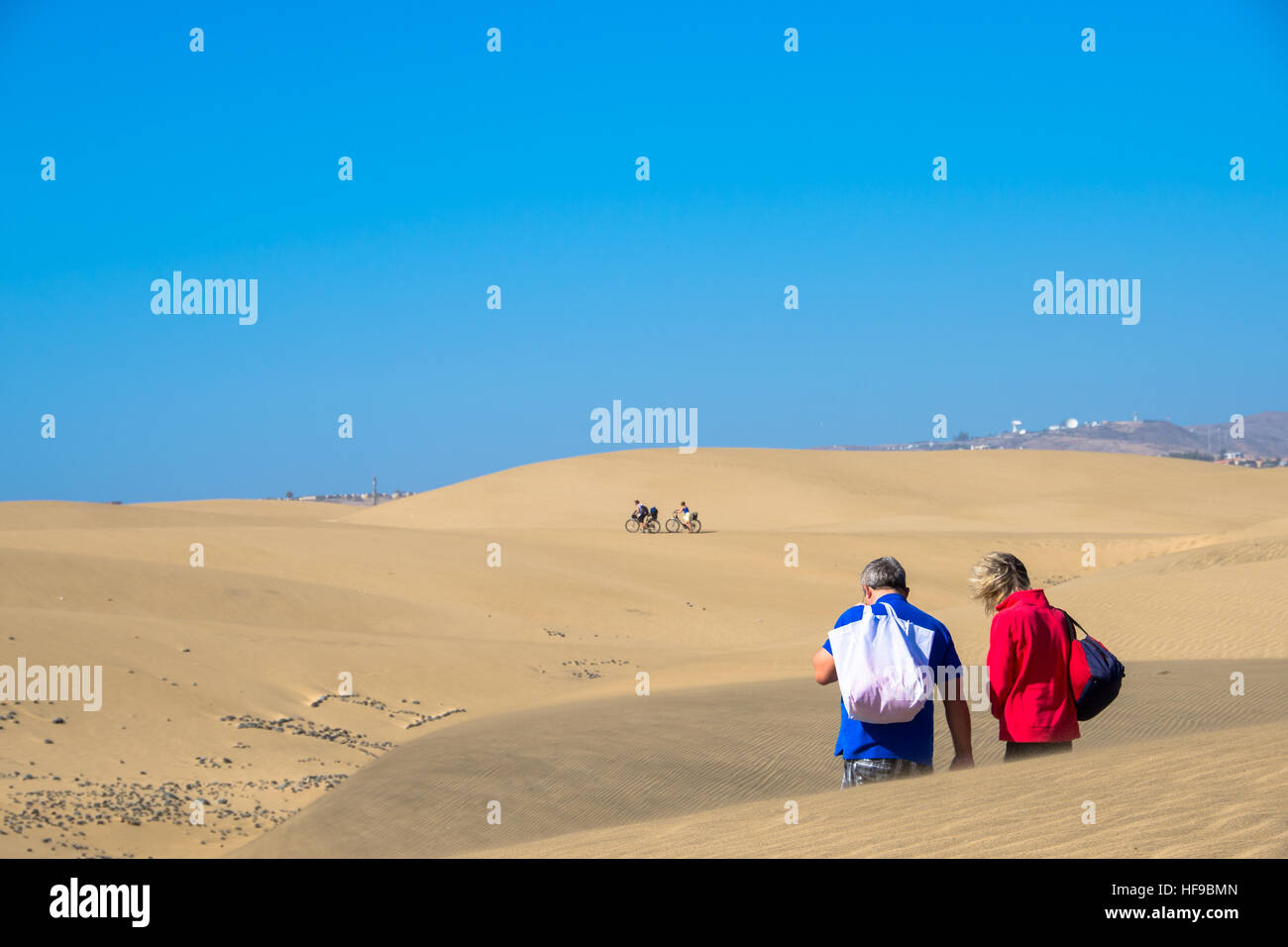 sand dunes at maspalomas at gran canaria in spain Stock Photo Alamy