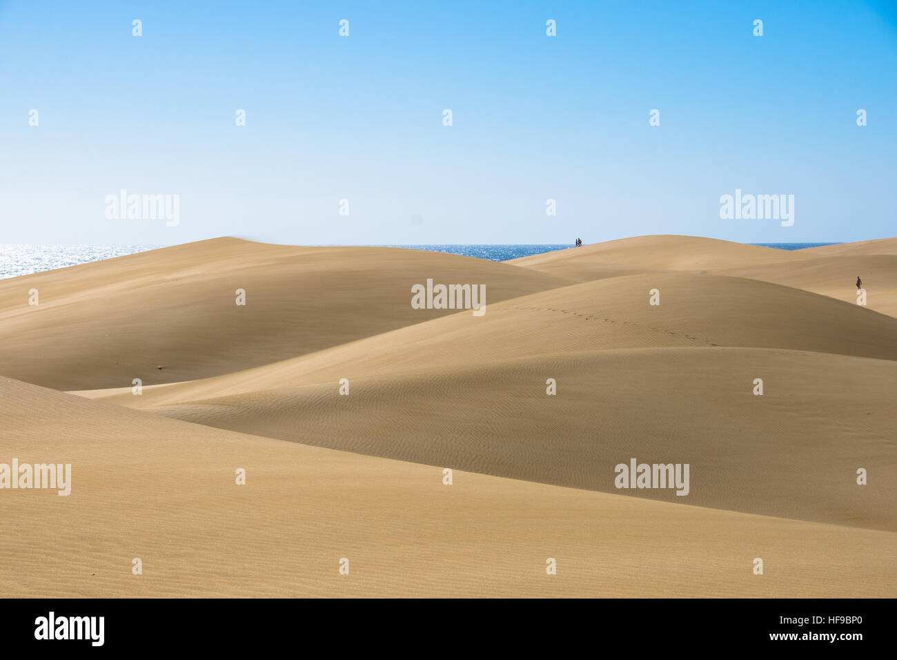 sand dunes at maspalomas at gran canaria in spain Stock Photo