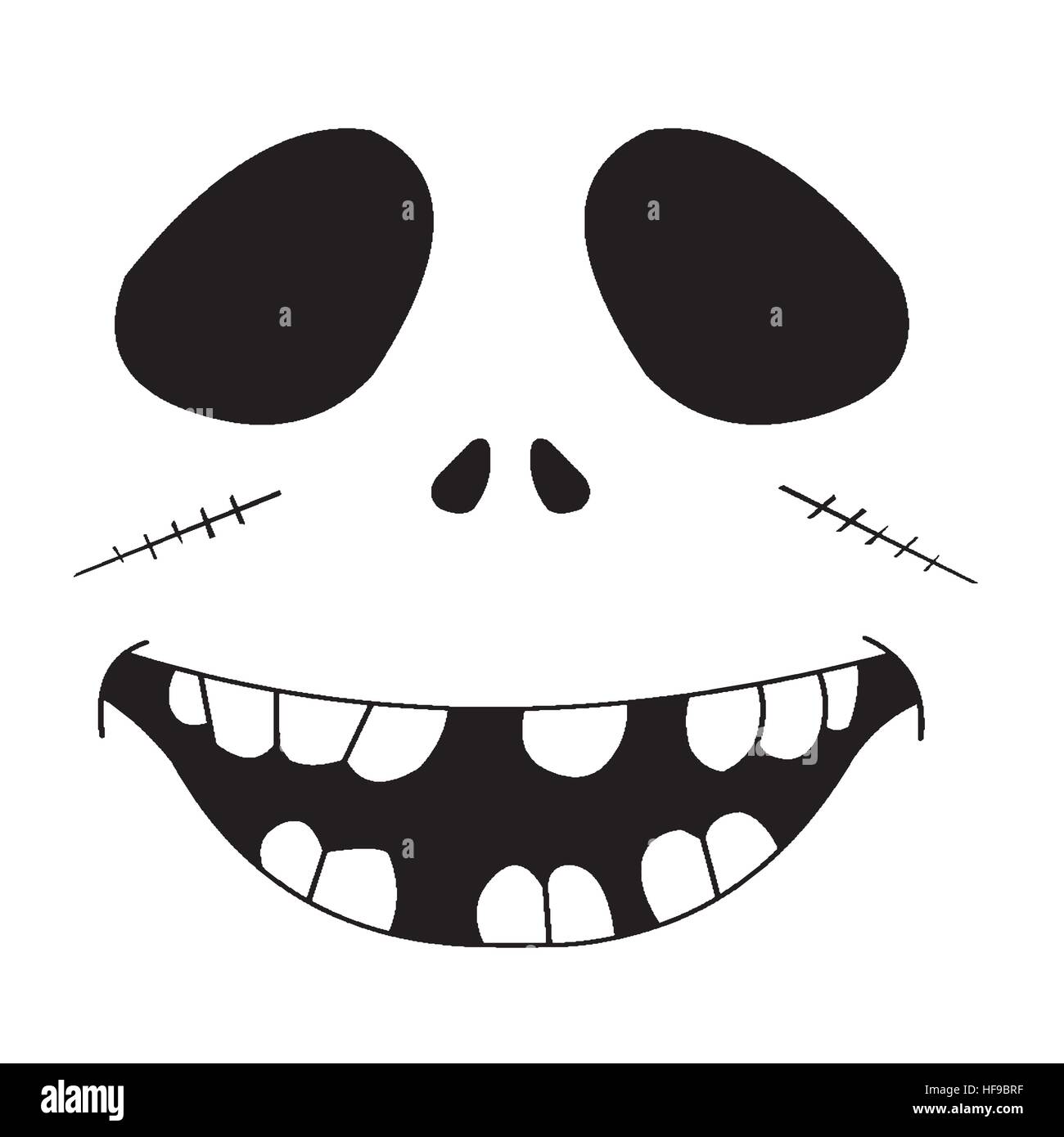 troll face creepy evil monster with big mouth eyes' Sticker