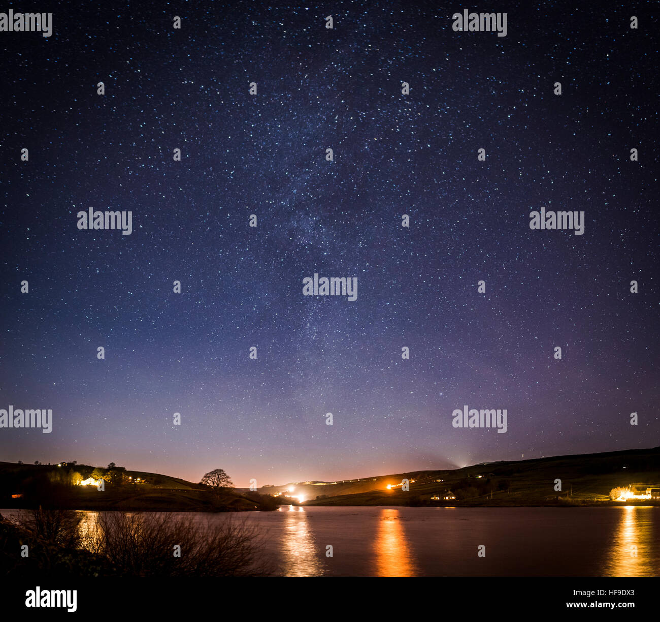 Stunning astrophotography above Ponden Reservoir near Haworth, England